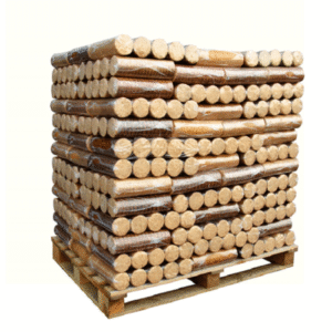 Bois densifié Premium – Palette 80 cartons de 6 bûches, rendement élevé