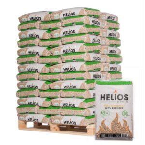 Pellets Helios – Palette de 63 sacs de 15 kg – Granulés certifiés DIN Plus et EN Plus A1