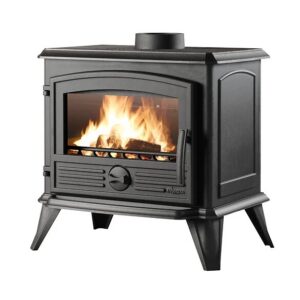 Poêle à bois Samara Invicta – 6 kW, fonte anthracite, combustion prolongée